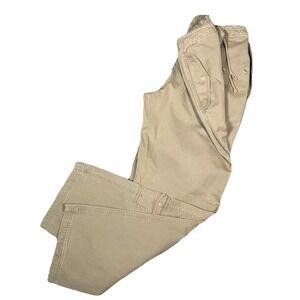 VINTAGE J‎ Crew Cargo Pants Size 34x32 Paratrooper Style Canvas Khaki 90's